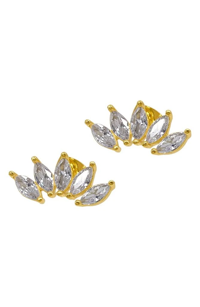 商品ADORNIA|14K Gold Plated Marquise CZ Stud Earrings,价格¥152,第1张图片