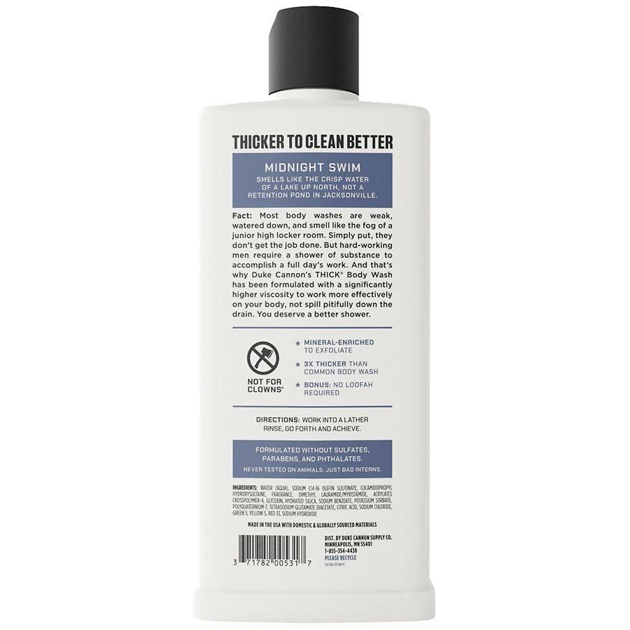 商品Duke Cannon|Body Wash Midnight Swim - Sandalwood + Lavender,价格¥59,第2张图片详细描述