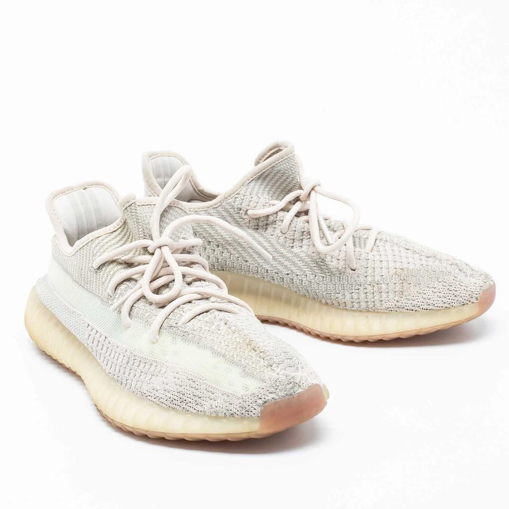 商品[二手商品] YEEZY|Yeezy x Adidas Beige/Grey Knit Fabric Boost 350 V2 Citrin Sneakers Size 43 1/3,价格¥2380,第4张图片详细描述
