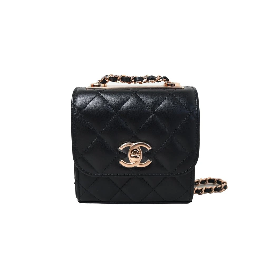 商品Chanel|Chanel Mini Trendy CC Rose Gold Hardware Black,价格¥27386,第1张图片