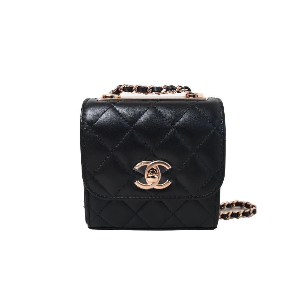 商品Chanel|Chanel Mini Trendy CC Rose Gold Hardware Black,价格¥27199,第1张图片