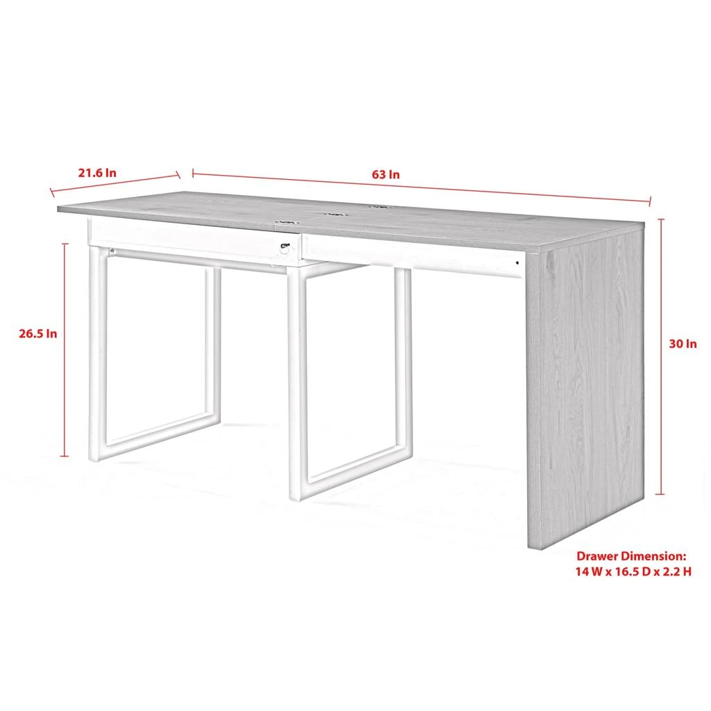 商品Loft Lyfe|Loft Lyfe Ashly Writing Desk,价格¥1518,第5张图片详细描述