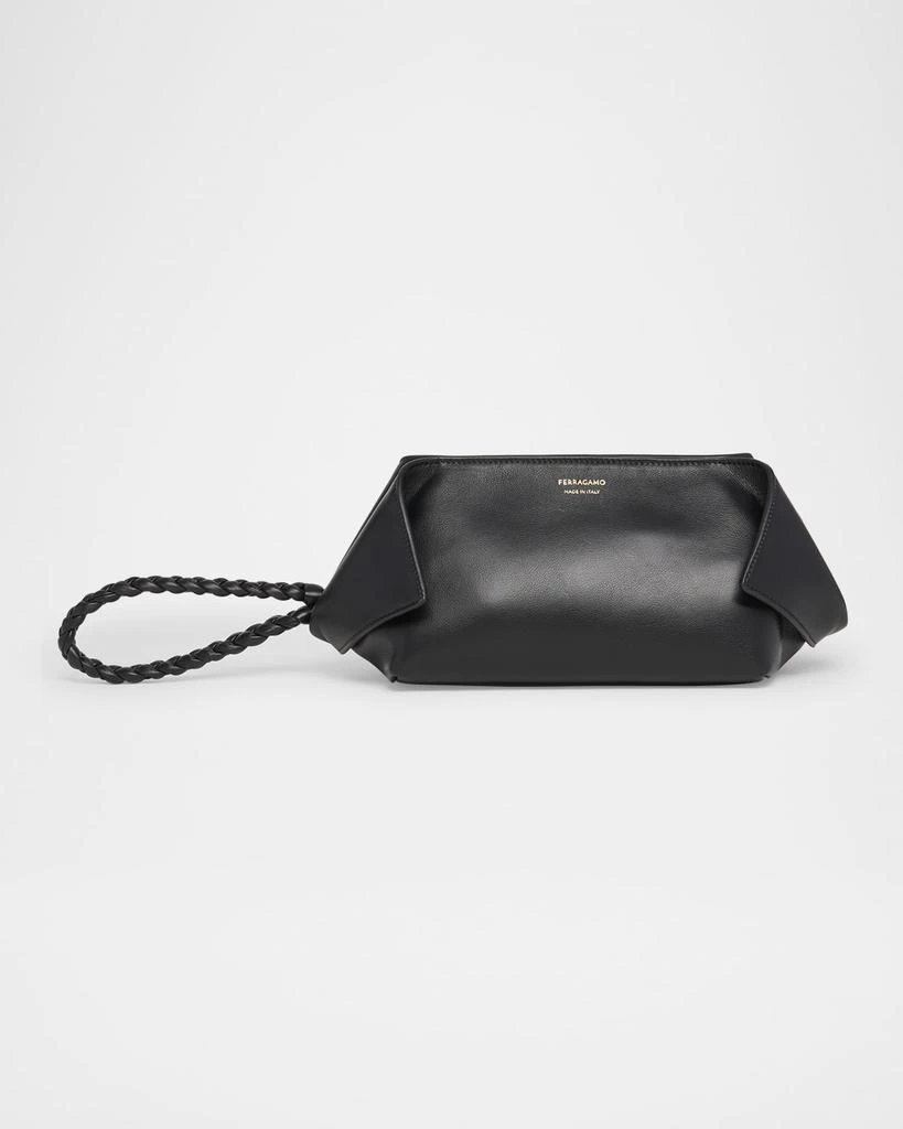 商品Salvatore Ferragamo|The Scarf Leather Wristlet,价格¥9651,第1张图片