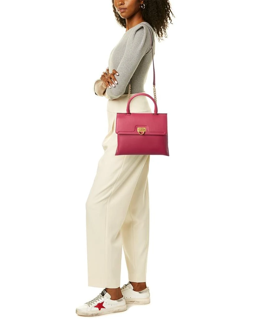 商品Salvatore Ferragamo|Salvatore Ferragamo Trifolio Small Leather Satchel,价格¥10475,第4张图片详细描述