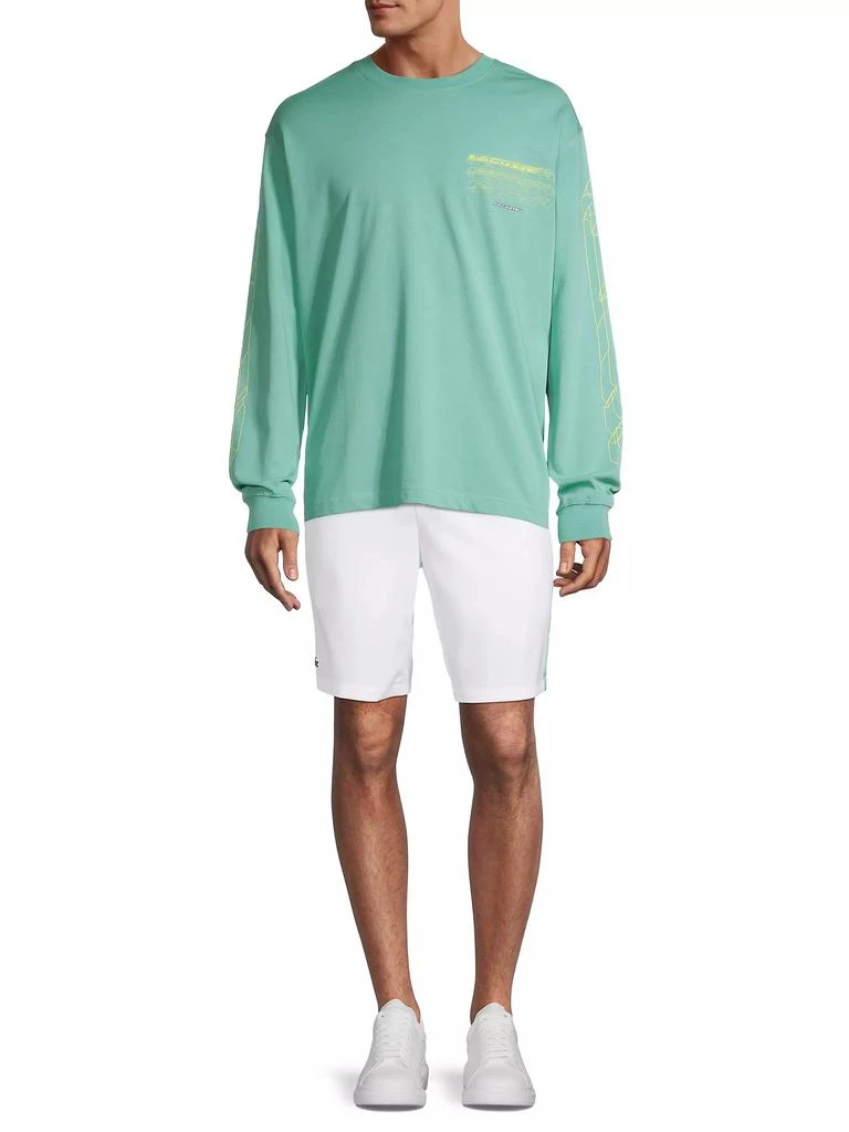 商品Lacoste|Cotton Long-Sleeve Loose T-Shirt,价格¥357,第2张图片详细描述