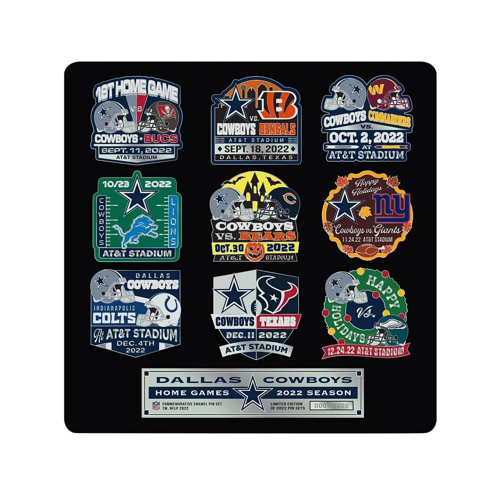 商品Mojo Licensing|Dallas Cowboys 9-Pack Collector Pin Set,价格¥823,第1张图片