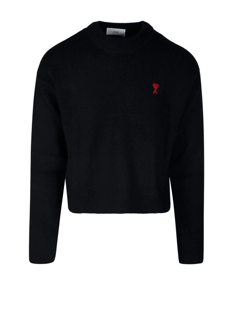 商品AMI|Logo Embroidered Knit Sweater,价格¥2864,第1张图片