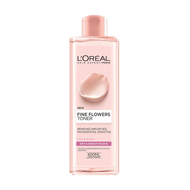 商品L'Oreal Paris|L'Oréal Paris 欧莱雅 玫瑰精华洁肤水 400ml,价格¥54,第1张图片