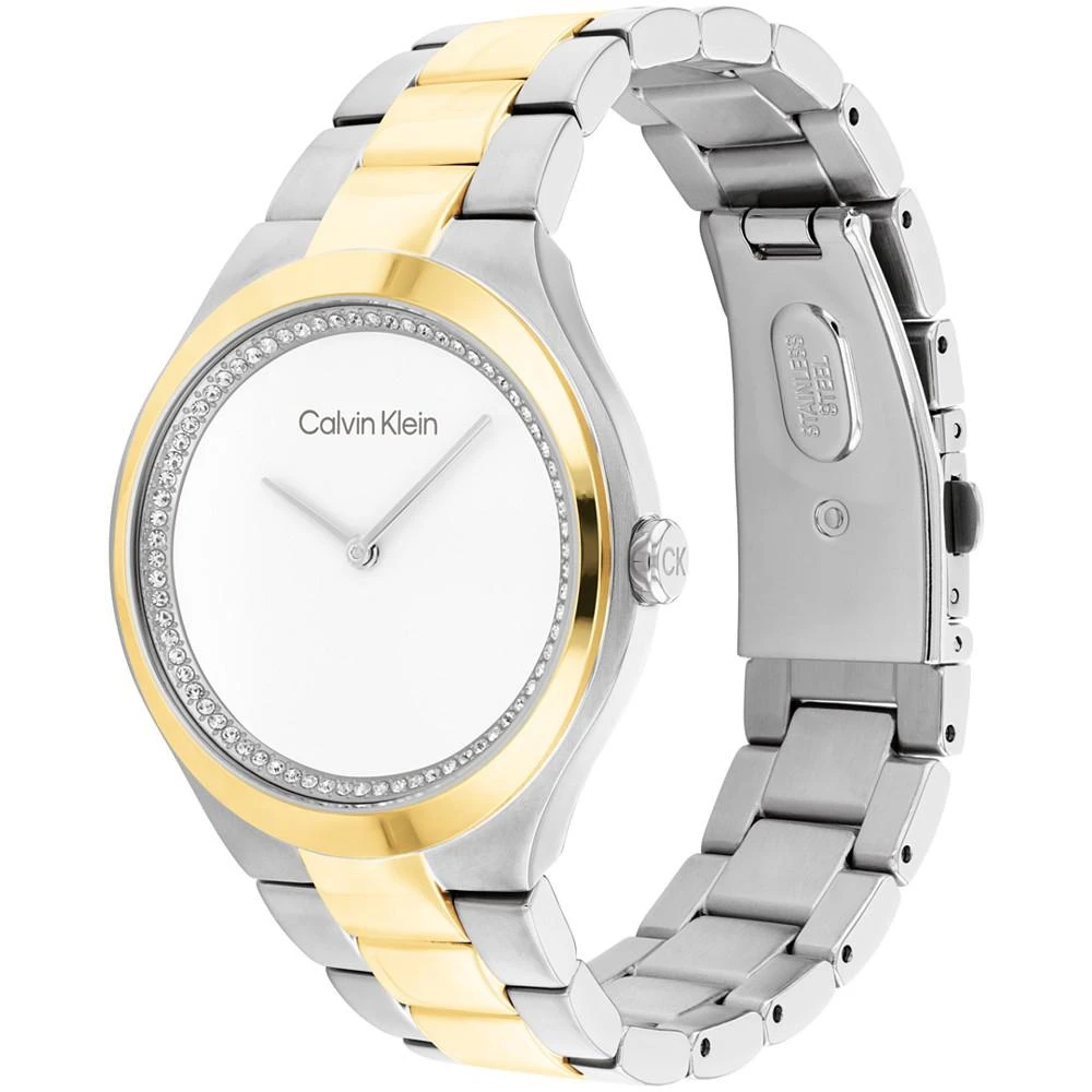 商品Calvin Klein|Women's 2H Quartz Two-Tone Stainless Steel Bracelet Watch 36mm,价格¥1426,第2张图片详细描述