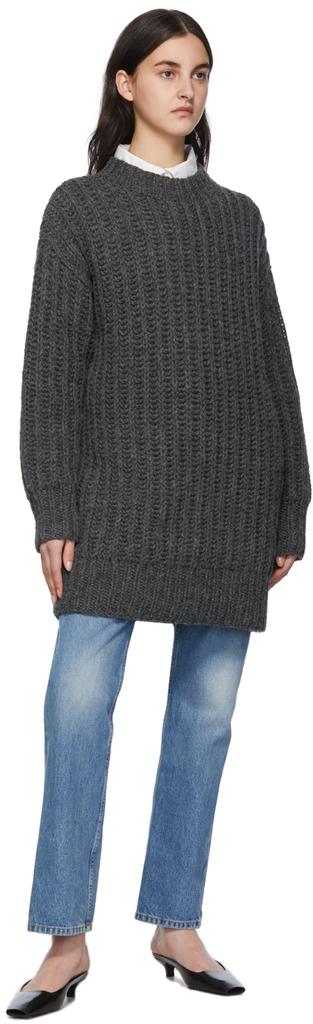 Grey Hand-Knitted Sweater商品第4张图片规格展示