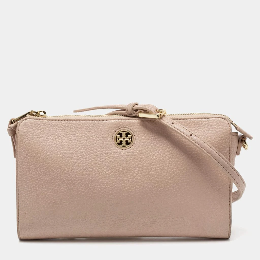 商品[二手商品] Tory Burch|Tory Burch Beige Leather Robinson Crossbody Bag,价格¥829,第1张图片