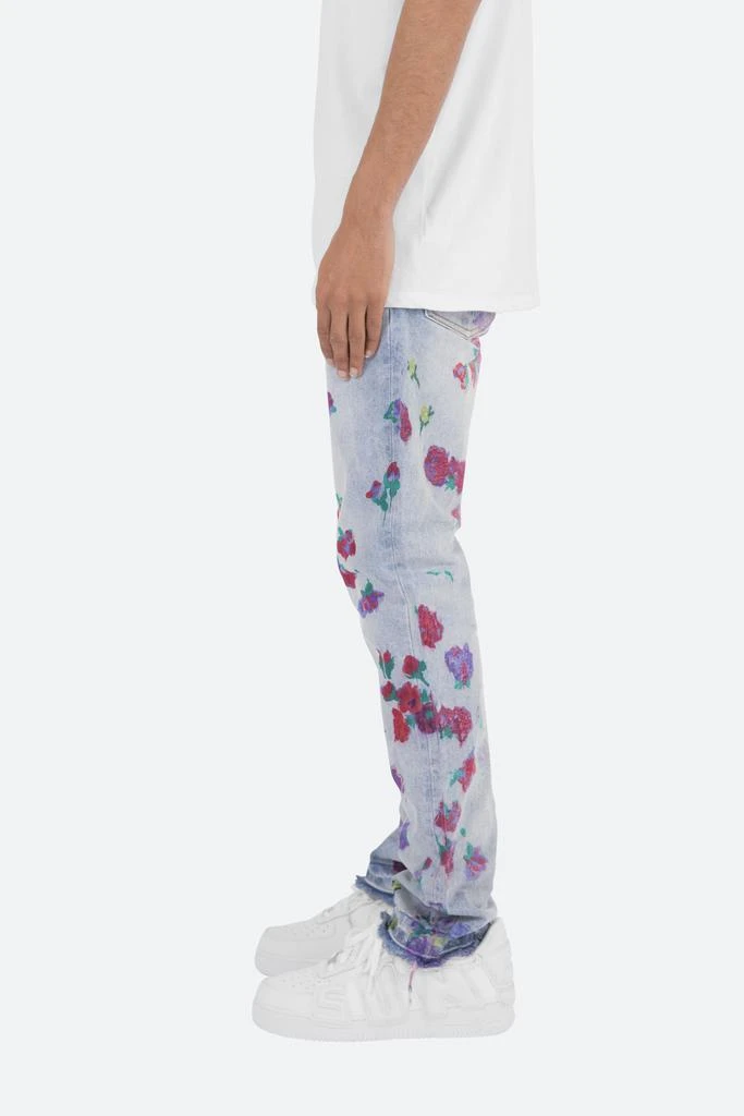 商品MNML|D281 Floral Straight Denim - Blue,价格¥304,第3张图片详细描述