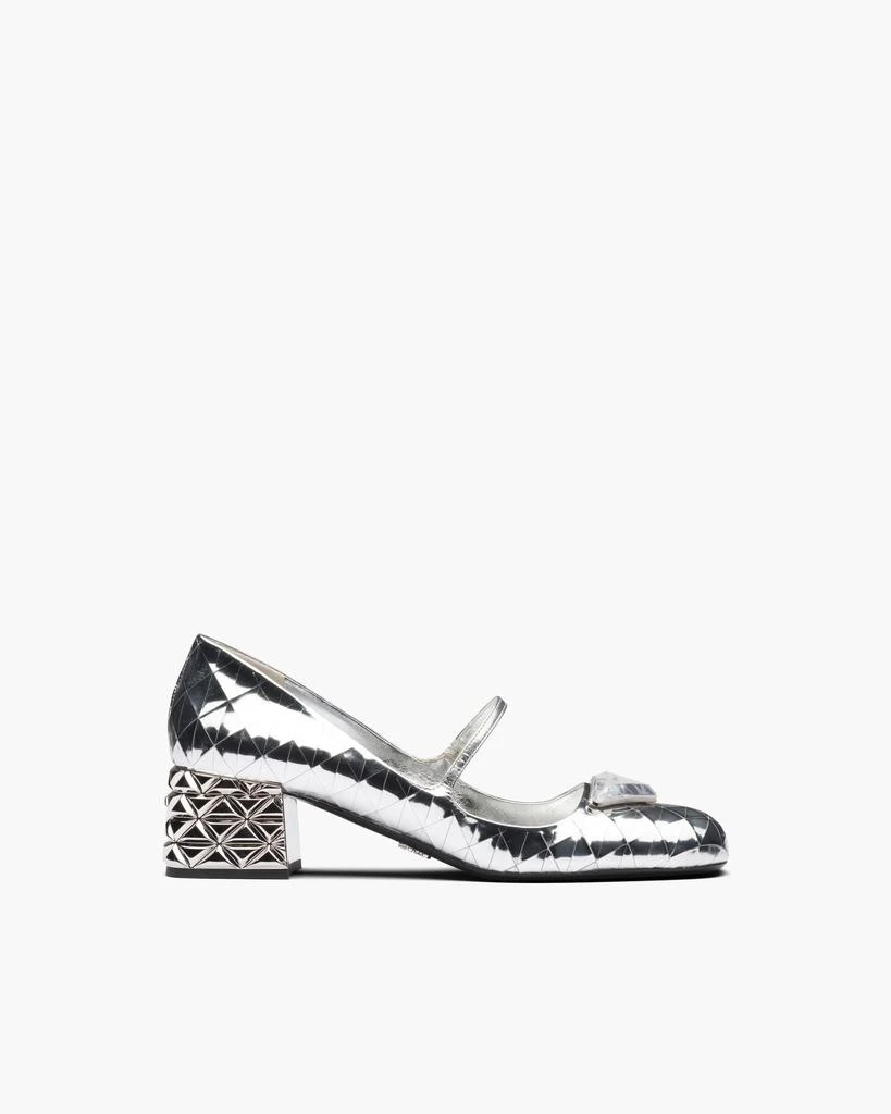 商品Prada|PRADA Metallic leather décolleté,价格¥7327,第1张图片