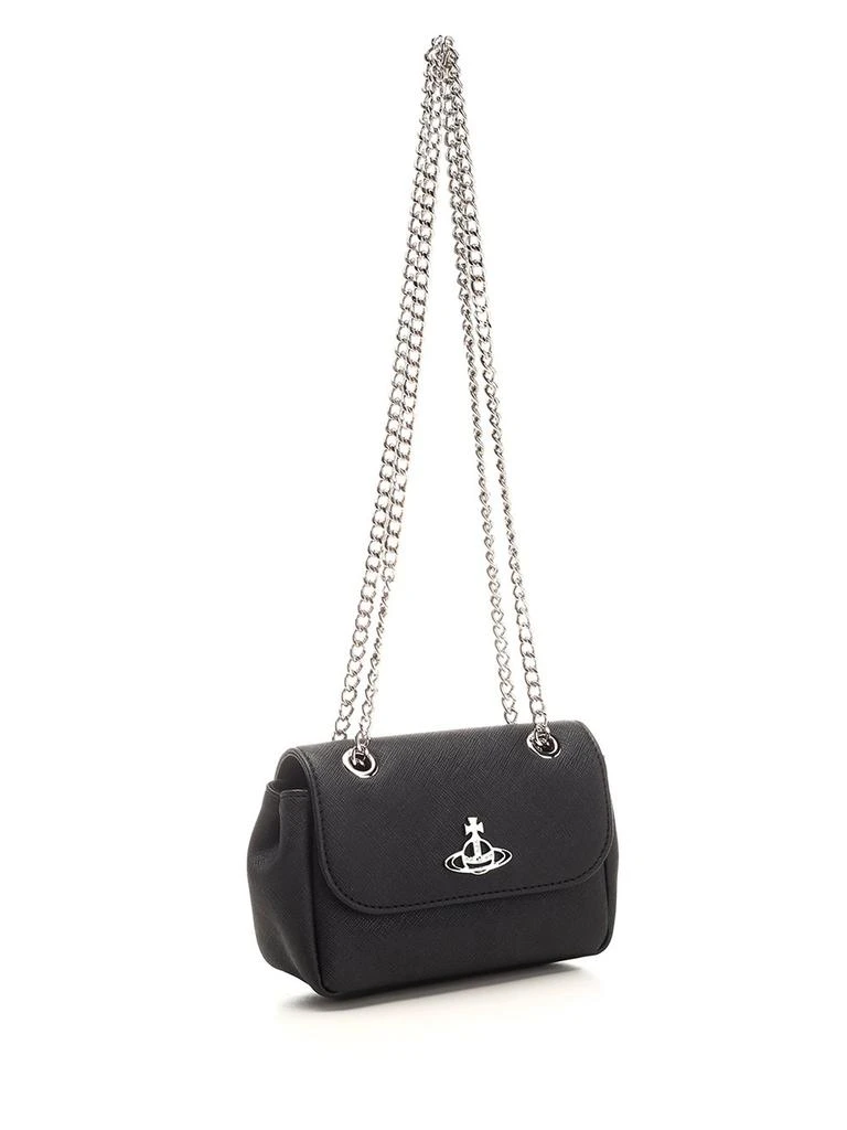 商品Vivienne Westwood|Vivienne Westwood Logo Plaque Small Saffiano Chain Purse,价格¥1295,第3张图片详细描述