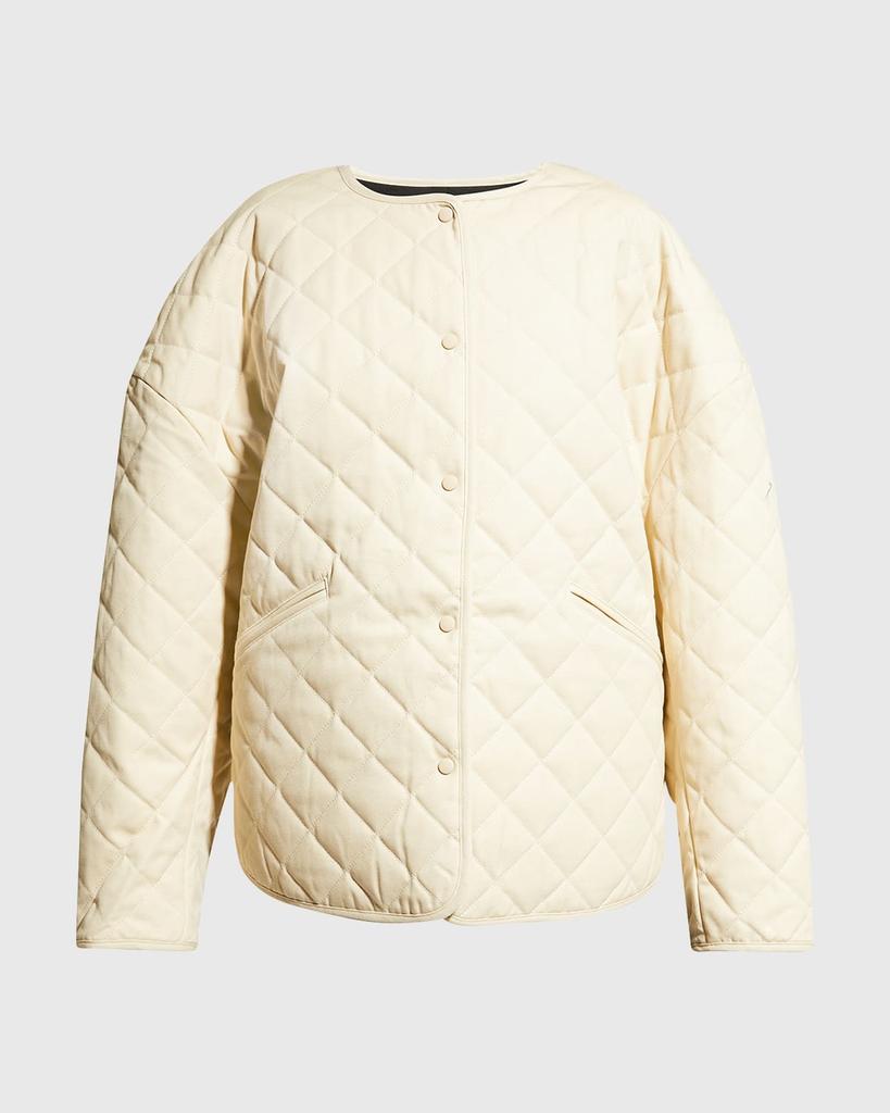 Quilted Oversize Canvas Jacket商品第2张图片规格展示