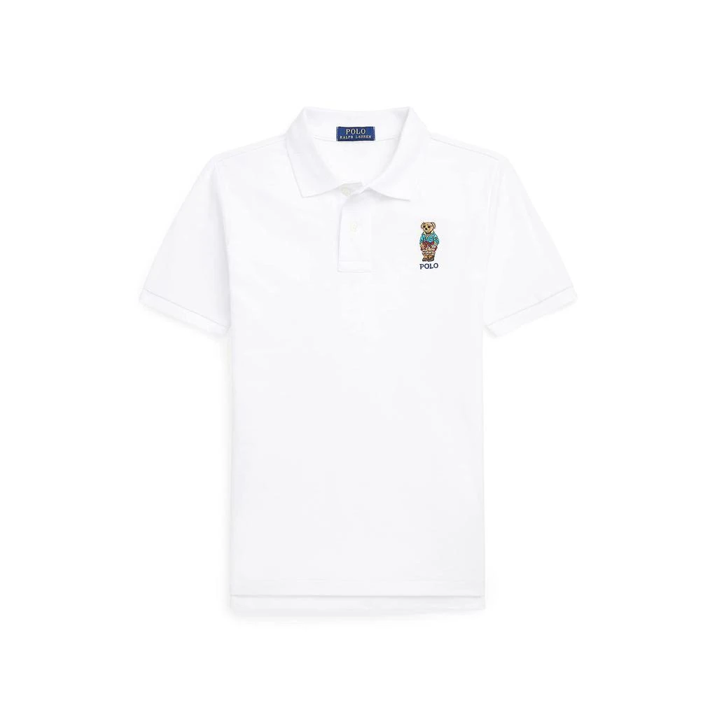 商品Ralph Lauren|Polo Bear Cotton Mesh Polo Shirt (Big Kids),价格¥446,第1张图片