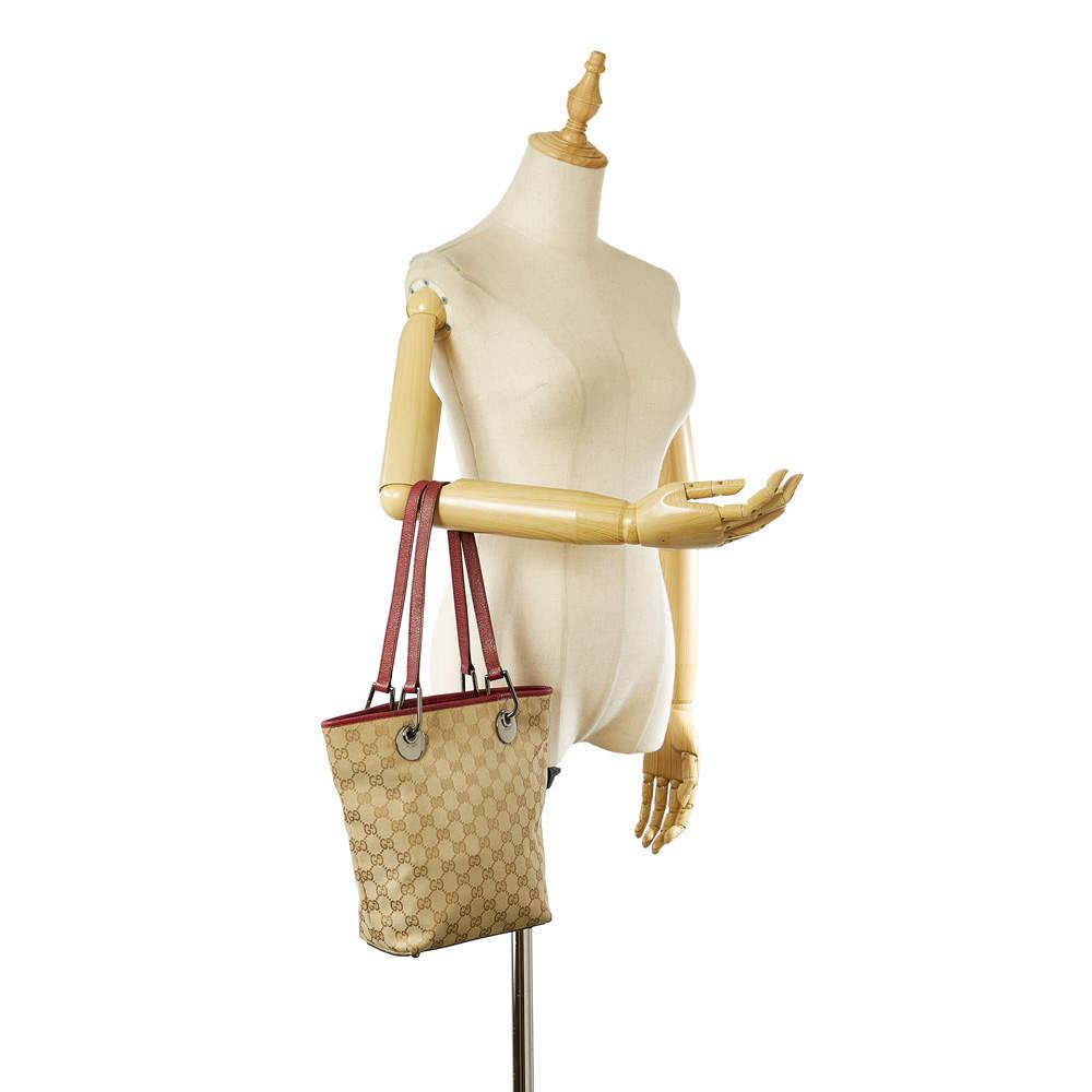 Gucci Brown/Beige GG Canvas Eclipse Tote Bag商品第9张图片规格展示