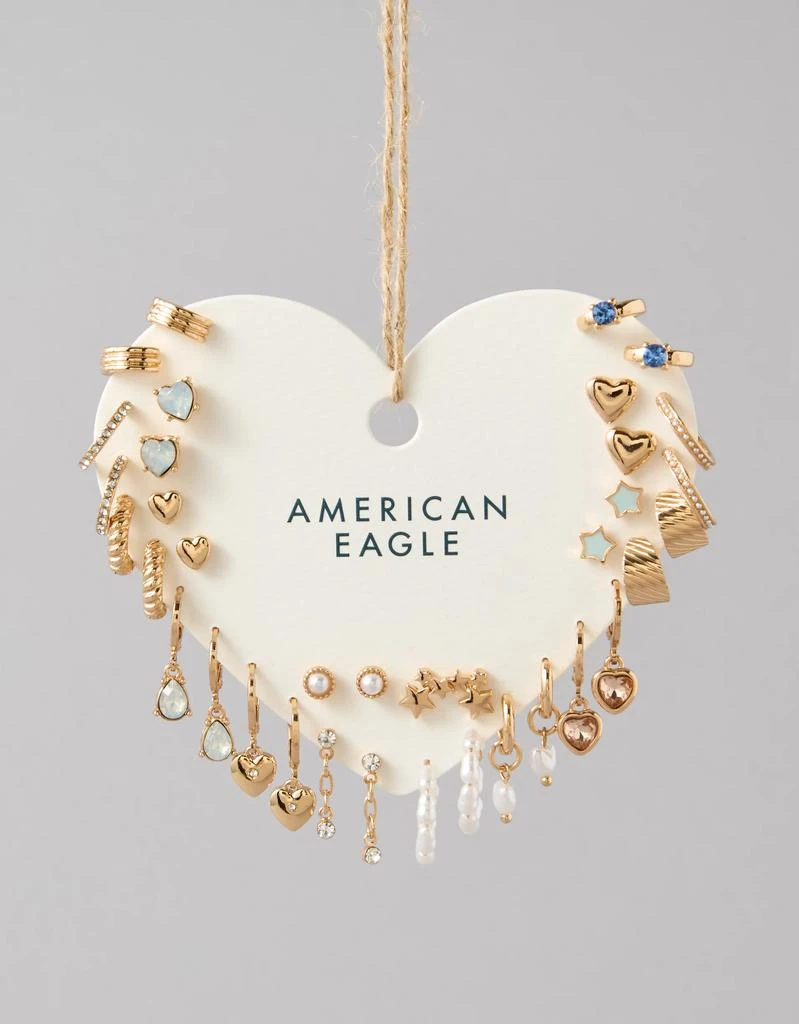 商品AE|AEO Heart & Pearl Earrings 18-Pack,价格¥134,第1张图片