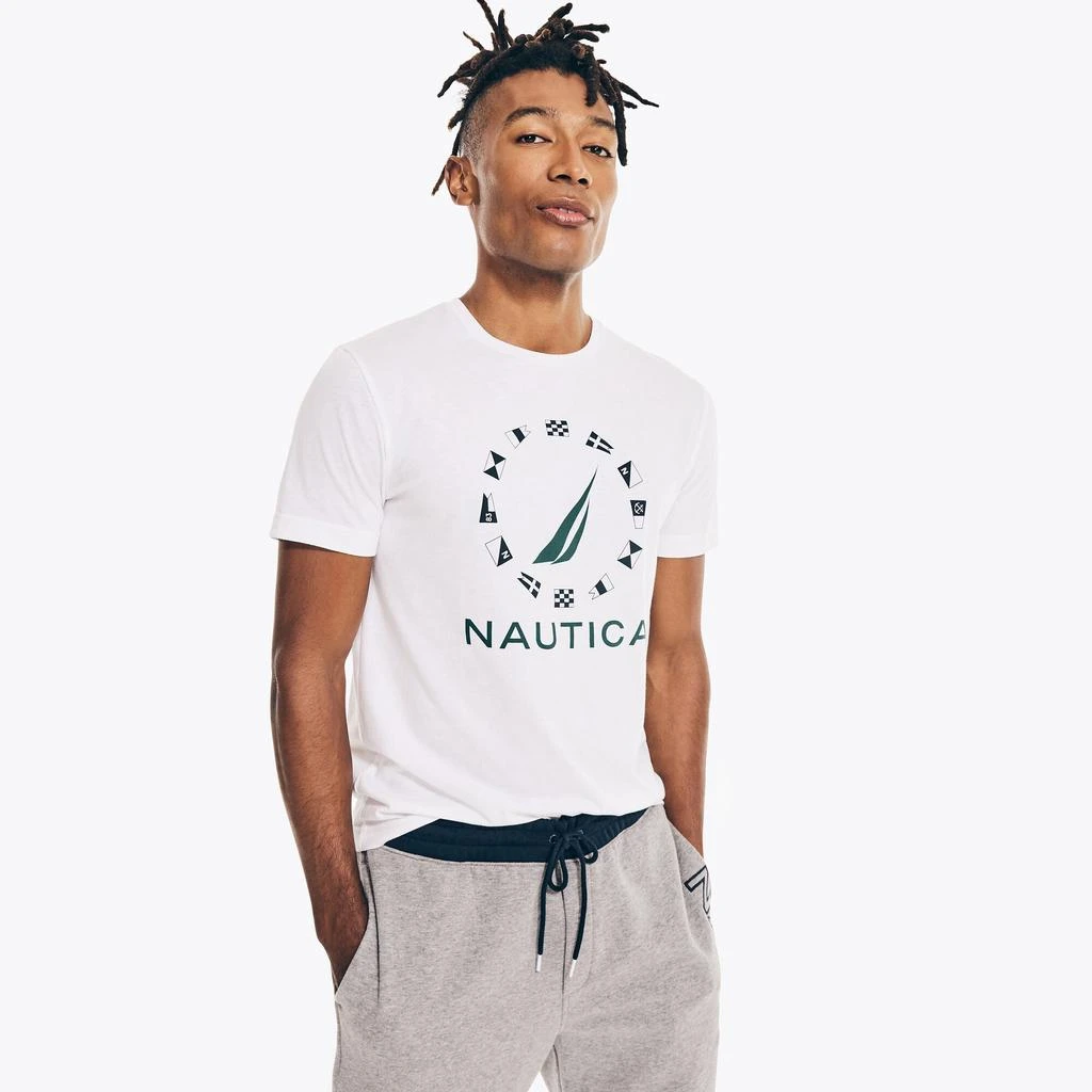 商品Nautica|Nautica Mens Sustainably Crafted Flag Graphic T-Shirt,价格¥105,第2张图片详细描述