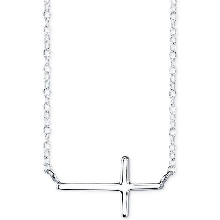 商品Unwritten|East-West Cross Necklace in Sterling Silver,价格¥375,第2张图片详细描述