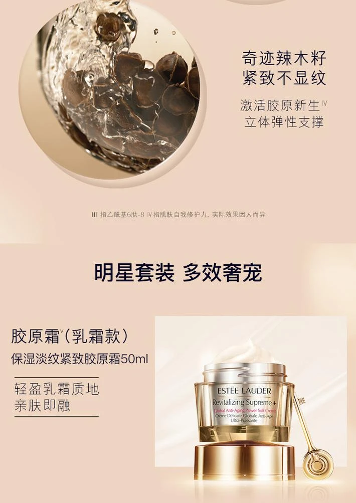 商品Estée Lauder|雅诗兰黛多效智妍修护4件套 抗皱精华霜50ml+5ml提拉眼霜+小棕瓶15ml+洗面奶30ml,价格¥1202,第4张图片详细描述
