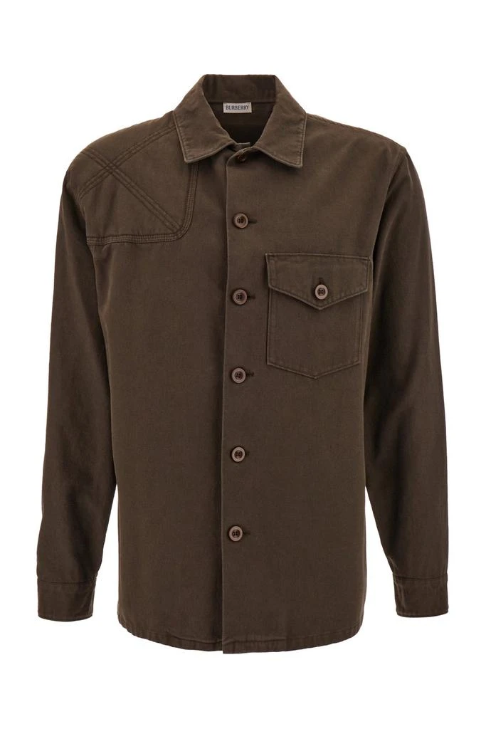 商品Burberry|Burberry Patch Pocket Long-Sleeved Shirt,价格¥5432,第1张图片