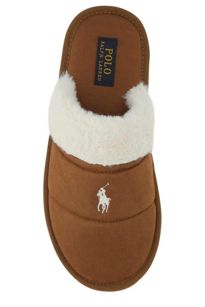 商品Ralph Lauren|Polo Ralph Lauren Pony Embroidered Faux-Shearling Slippers,价格¥440,第3张图片详细描述