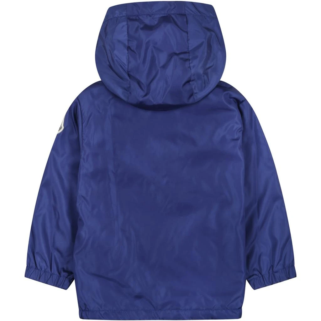 商品Moncler|Moncler Blue Windbreaker For Baby Boy With Logo,价格¥2116,第2张图片详细描述