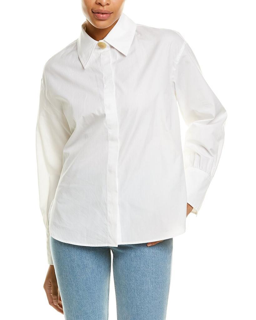 商品Vince|Vince Shirred Cuff Poplin Shirt,价格¥882,第1张图片