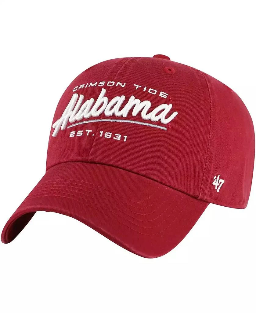 商品47 Brand|Women's Crimson Alabama Crimson Tide Sidney Clean Up Adjustable Hat,价格¥240,第1张图片