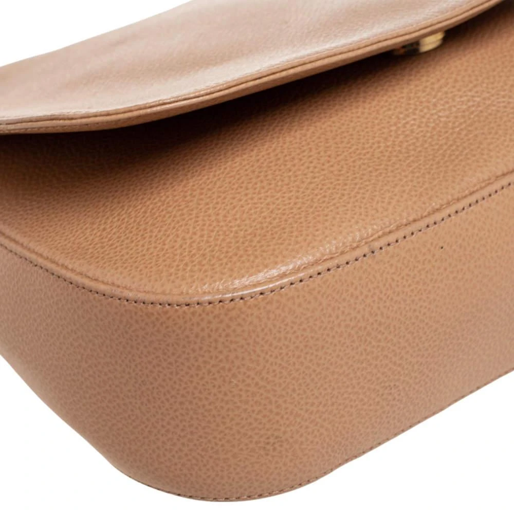 Bally Beige Leather Flap Top Handle Bag 商品