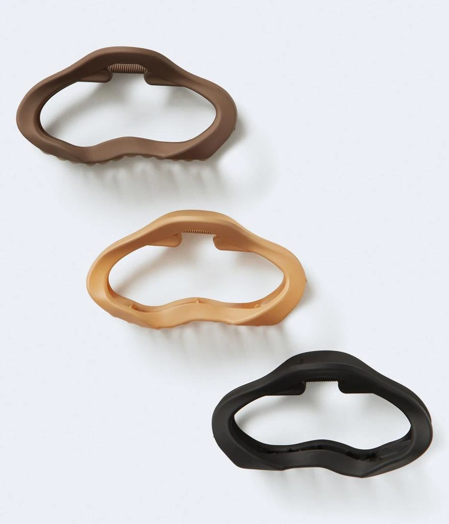 商品Aeropostale|Aeropostale Matte Oval Claw Hair Clip 3-Pack,价格¥52,第1张图片