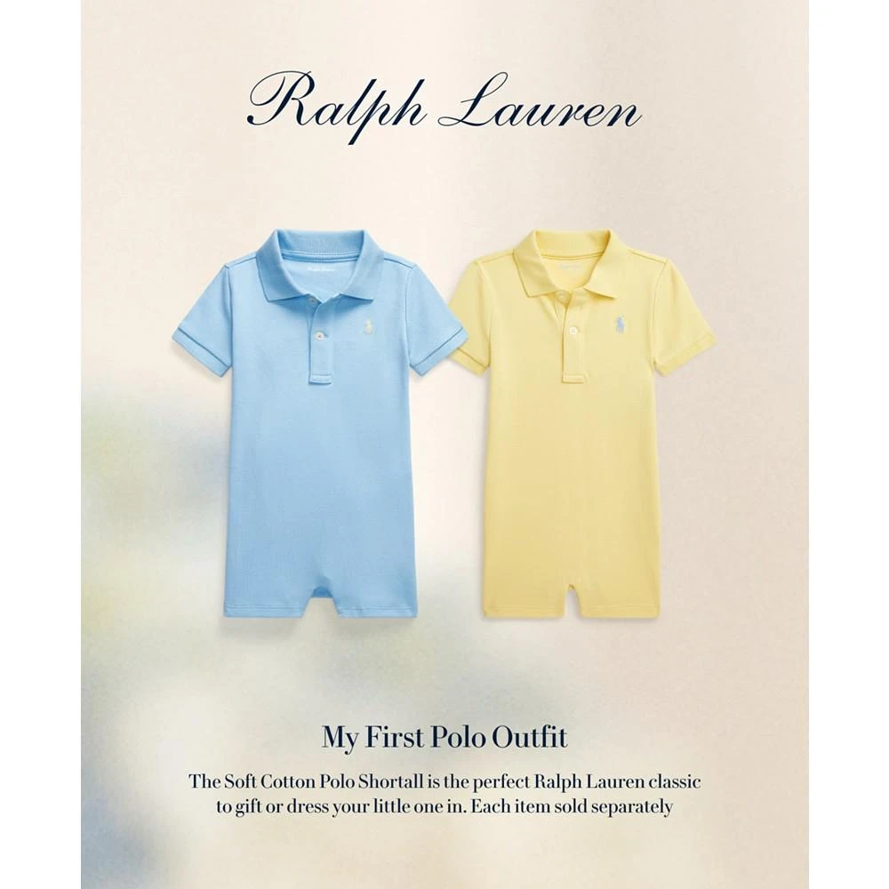 商品Ralph Lauren|Baby Boys Soft Cotton Polo Shortall,价格¥160,第3张图片详细描述