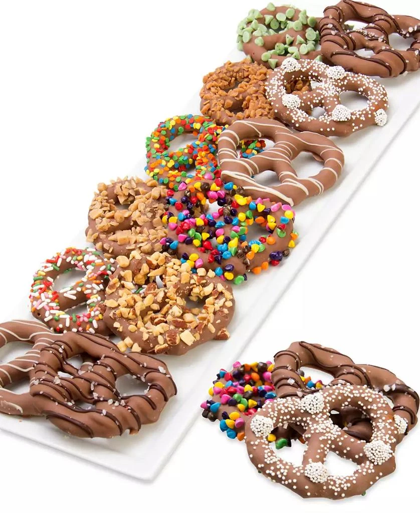 商品Chocolate Covered Company|12-Pc. Ultimate Belgian Chocolate Dipped Pretzel Twist Collection,价格¥183,第1张图片