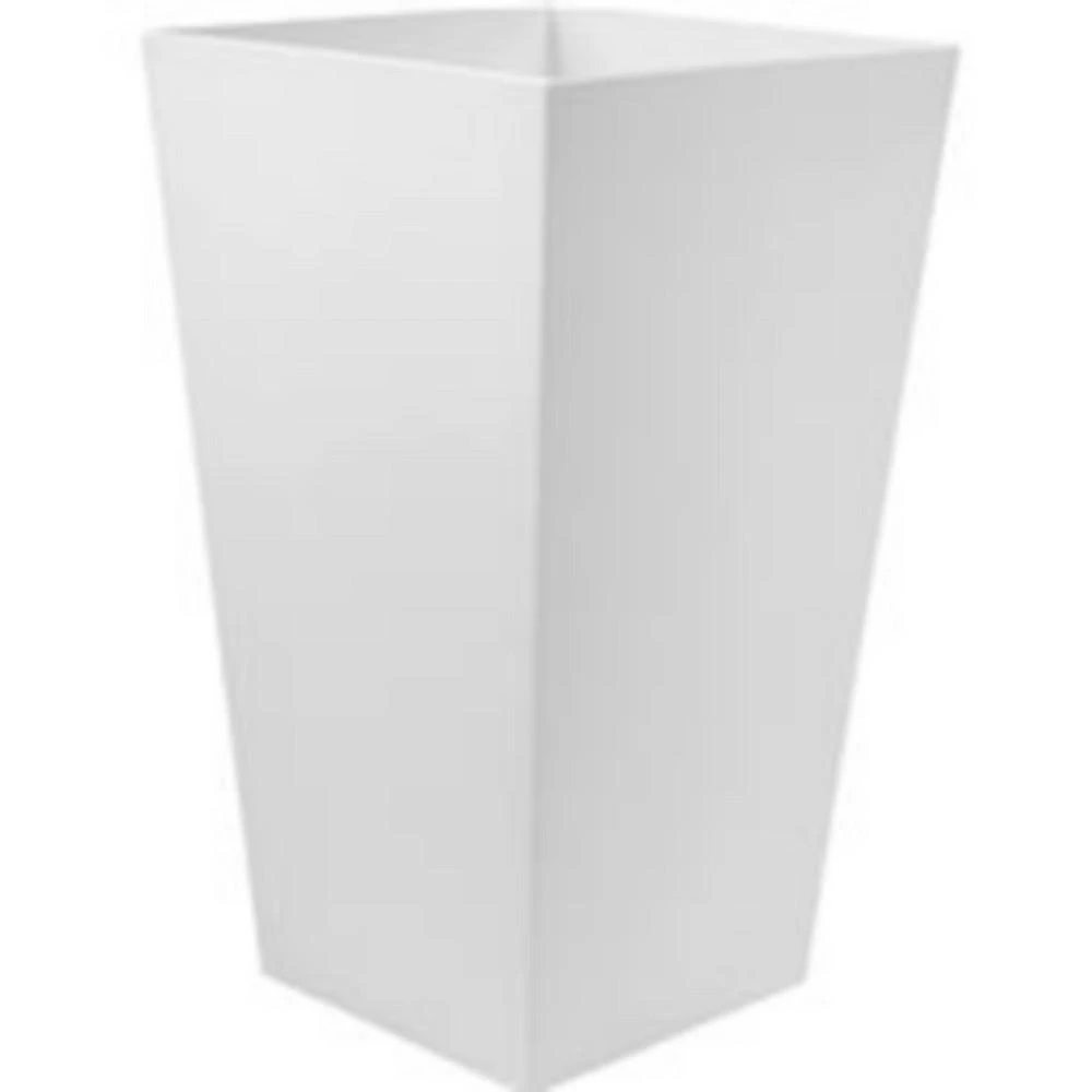 商品Bloem|Finley Indoor/Outdoor Plastic Square Planter, Casper White 20 Inches,价格¥348,第1张图片