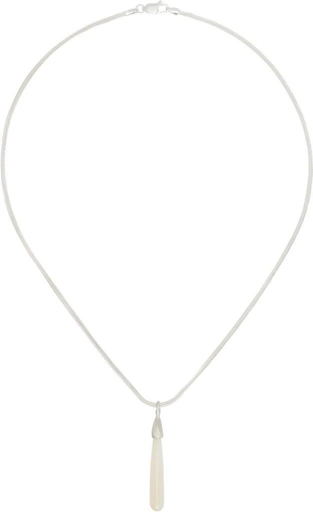 商品Dunton Ellerkamp|Silver Mother Of Pearl Drop Pendant Necklace,价格¥1600,第1张图片