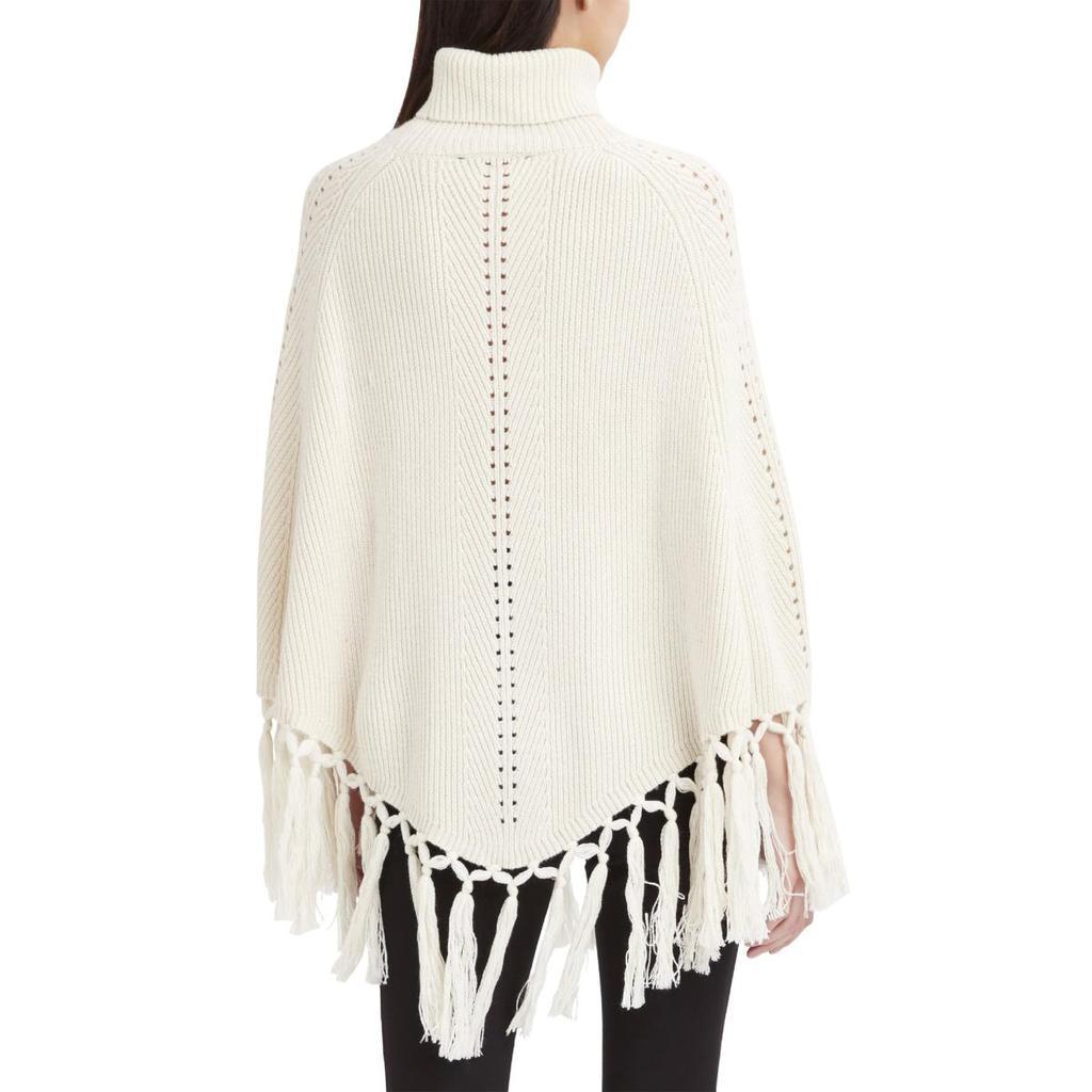 商品BCBG|BCBGMAXAZRIA Womens Ribbed Knit Turtleneck Poncho Sweater,价格¥504-¥741,第6张图片详细描述