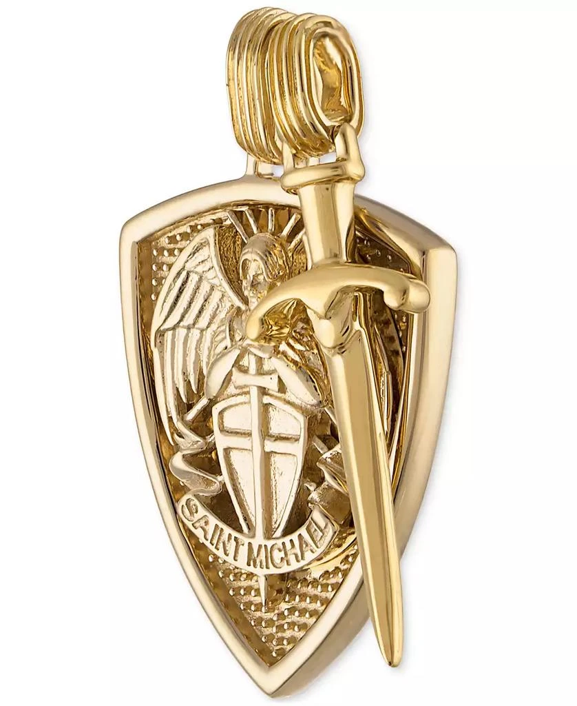 商品Esquire Men's Jewelry|2-Pc. Set Saint Michael Shield & Sword Amulet Pendants in 14k Gold-Plated Sterling Silver, Created for Macy's,价格¥962,第3张图片详细描述