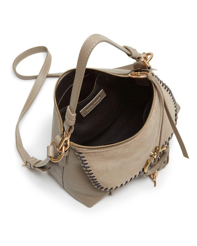 商品See by Chloé|Joan Whipstitch Small Suede & Leather Satchel,价格¥1924,第3张图片详细描述