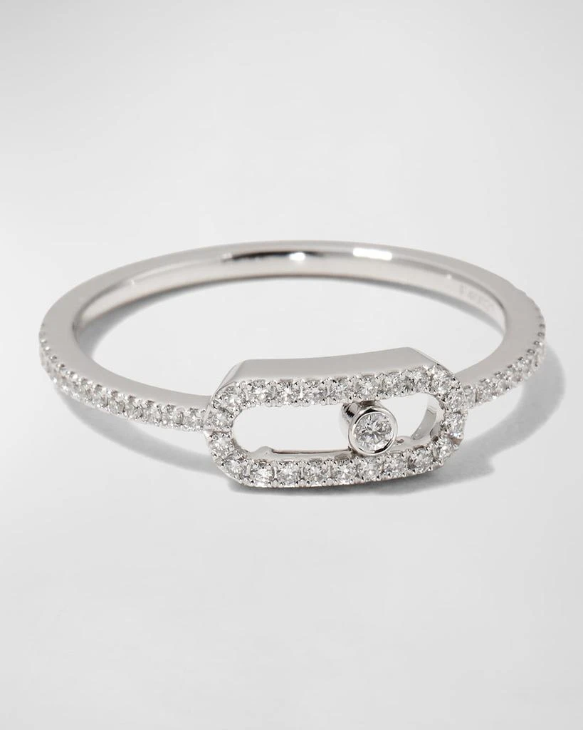 商品Messika|Move Uno 18K White Gold Diamond Pavé Ring, EU 53 / US 6.25,价格¥13099,第1张图片