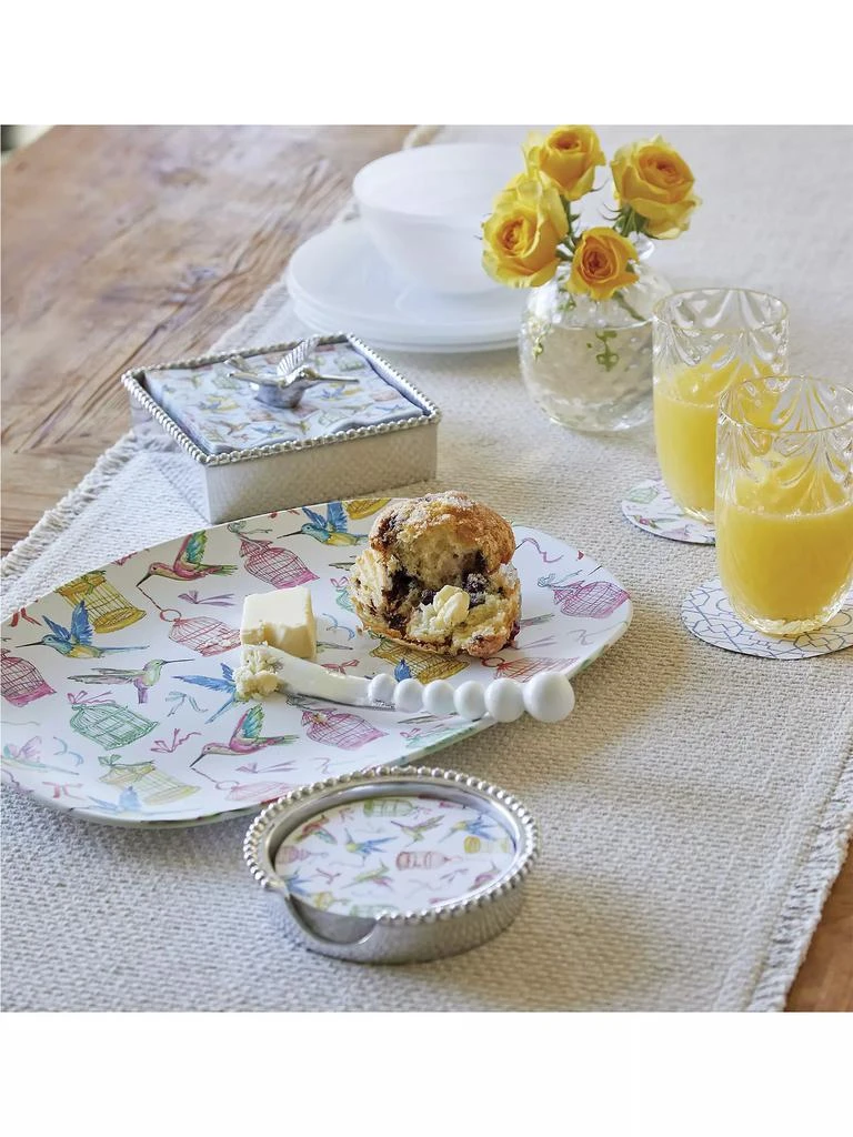 商品Mariposa|Decorative Style Hummingbird & Birdcages Platter,价格¥438,第2张图片详细描述