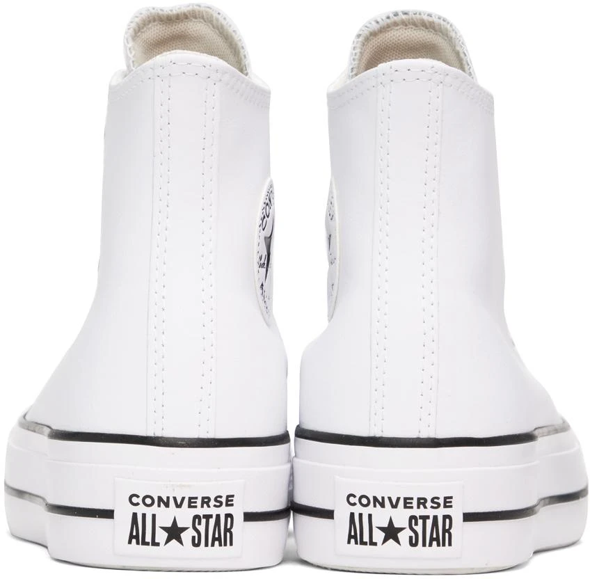 商品Converse|White Leather Chuck Taylor All Star Platform Sneakers,价格¥836,第2张图片详细描述