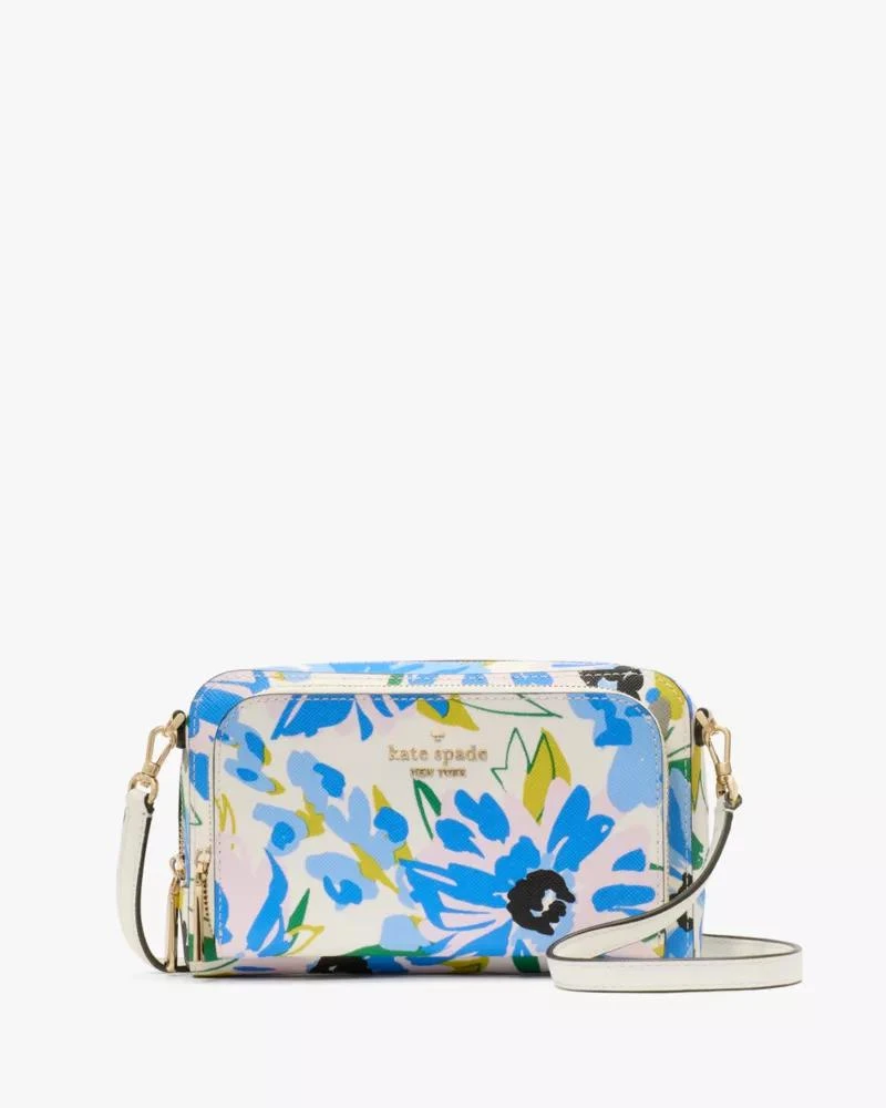 商品Kate Spade|Staci Floral Dual Zip Around Mini Crossbody,价格¥591,第1张图片