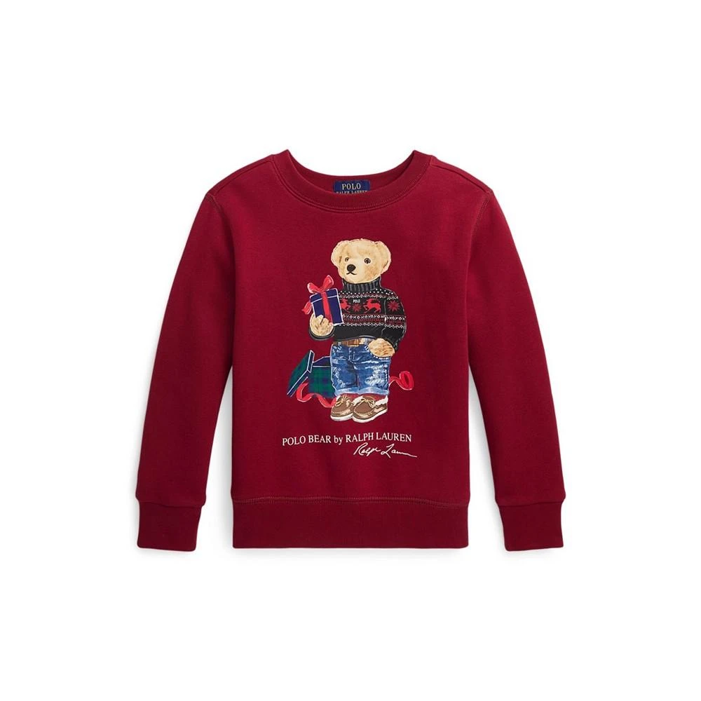 商品Ralph Lauren|Toddler and Little Boys Polo Bear Fleece Sweatshirt,价格¥211,第1张图片