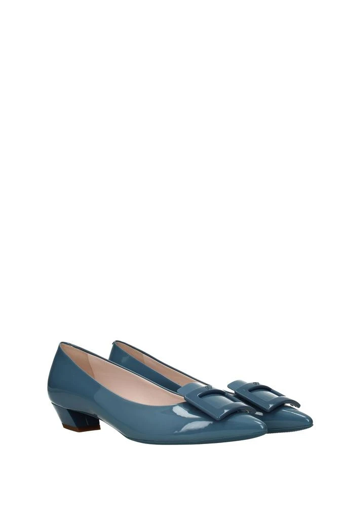 商品Roger Vivier|Pumps Patent Leather Blue Aviation Blue,价格¥1950,第2张图片详细描述