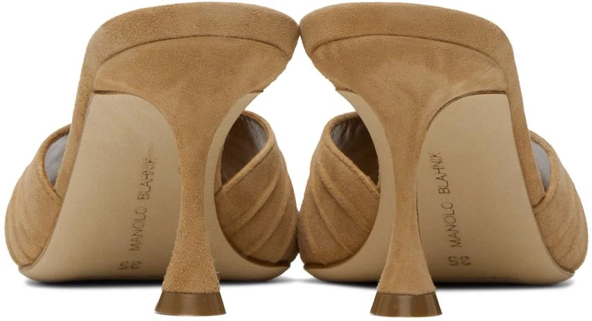 商品Manolo Blahnik|Tan Pirua Heeled Sandals,价格¥5790,第2张图片详细描述