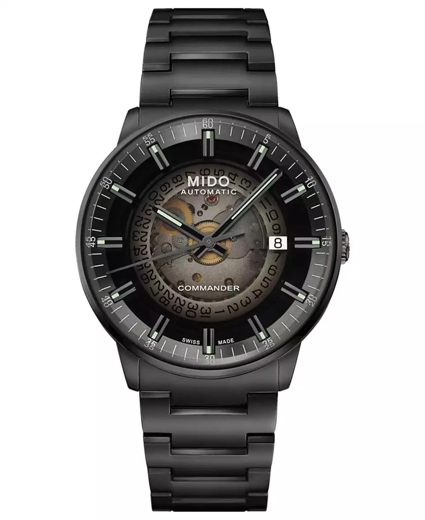 商品MIDO|Men's Swiss Automatic Commander Gradient Black PVD Bracelet Watch 40mm,价格¥8401,第1张图片