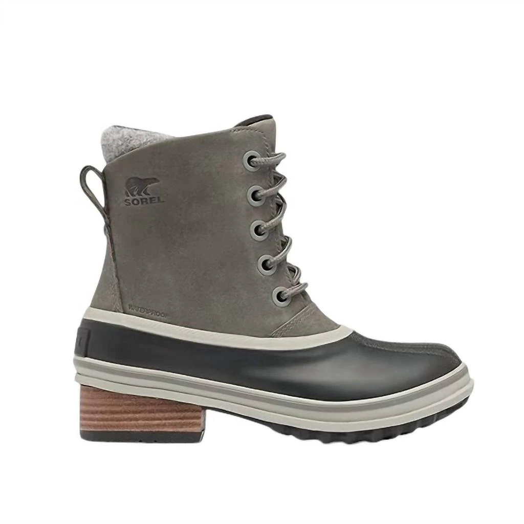 商品SOREL|Women's Slimpack Iii Lace Winter Boots In Quarry,价格¥819,第2张图片详细描述