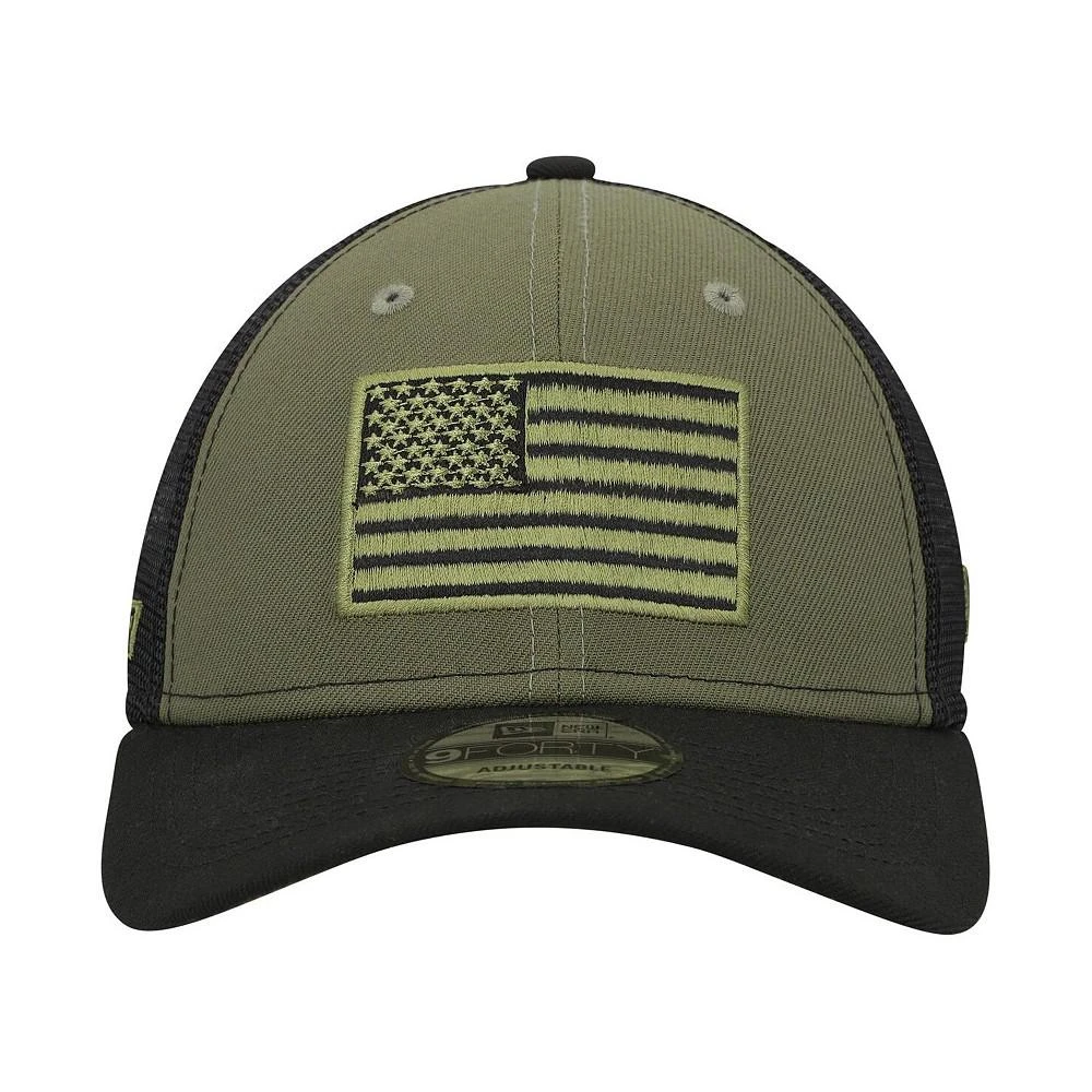 商品New Era|Men's Olive, Black NASCAR Merchandise Military-Inspired Appreciation 9FORTY Adjustable Trucker Hat,价格¥224,第2张图片详细描述