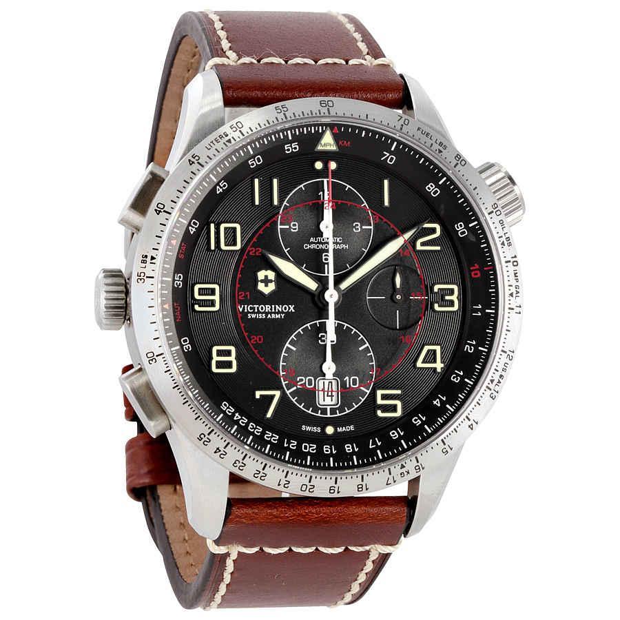 商品Victorinox|Victorinox Swiss Army Airboss Mechanical Black Dial Mens Watch 241710,价格¥8125,第1张图片